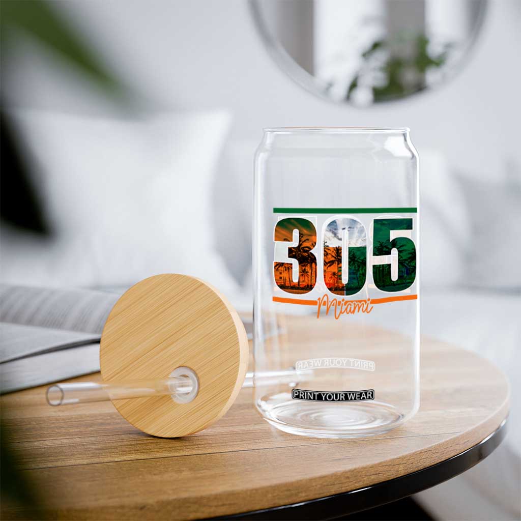 305 Miami Glass Can Area Code Florida FL Vintage Palm Trees TS11 Print Your Wear