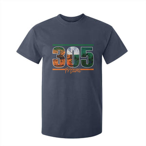 305 Miami T Shirt For Kid Area Code Florida FL Vintage Palm Trees TS11 Navy Print Your Wear