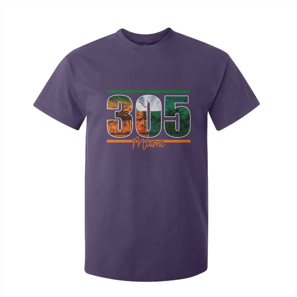 305 Miami T Shirt For Kid Area Code Florida FL Vintage Palm Trees TS11 Purple Print Your Wear