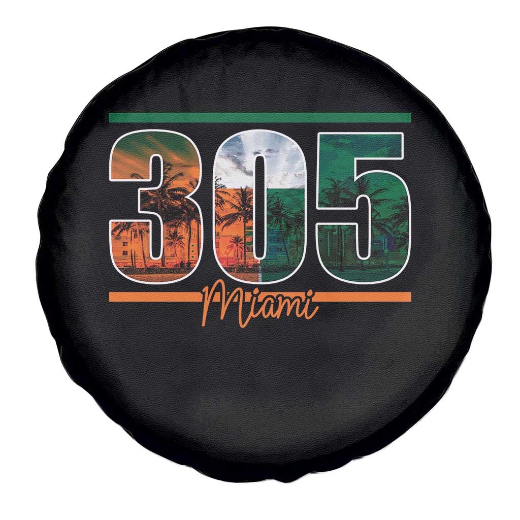 305 Miami Spare Tire Cover Area Code Florida FL Vintage Palm Trees TS11 Print Your Wear