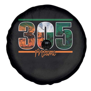 305 Miami Spare Tire Cover Area Code Florida FL Vintage Palm Trees TS11 Print Your Wear