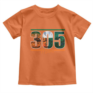 305 Miami Toddler T Shirt Area Code Florida FL Vintage Palm Trees TS11 Orange Print Your Wear