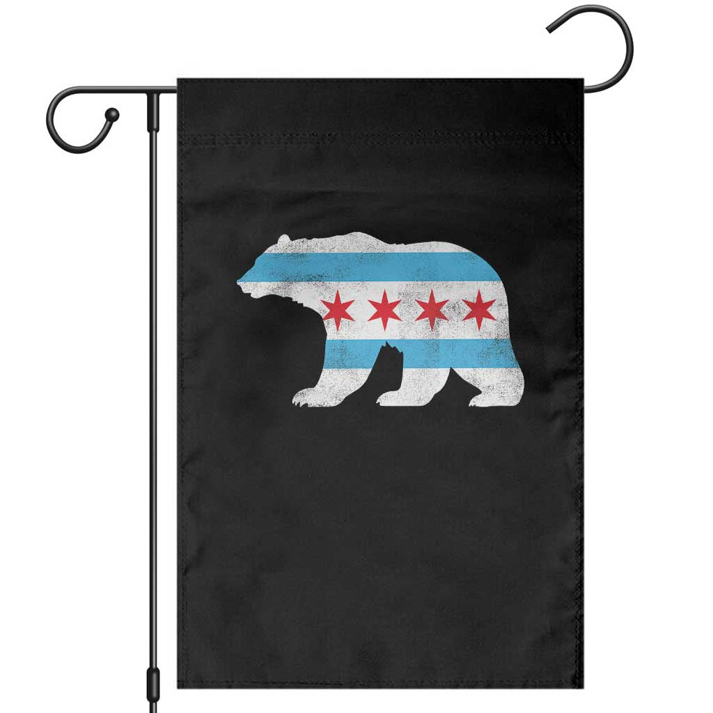Vintage Chicago Flag Illinois State Bear Lover Garden Flag TS11 Black Print Your Wear
