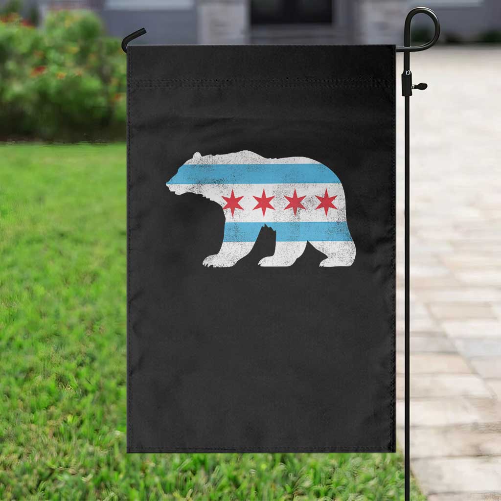 Vintage Chicago Flag Illinois State Bear Lover Garden Flag TS11 Print Your Wear