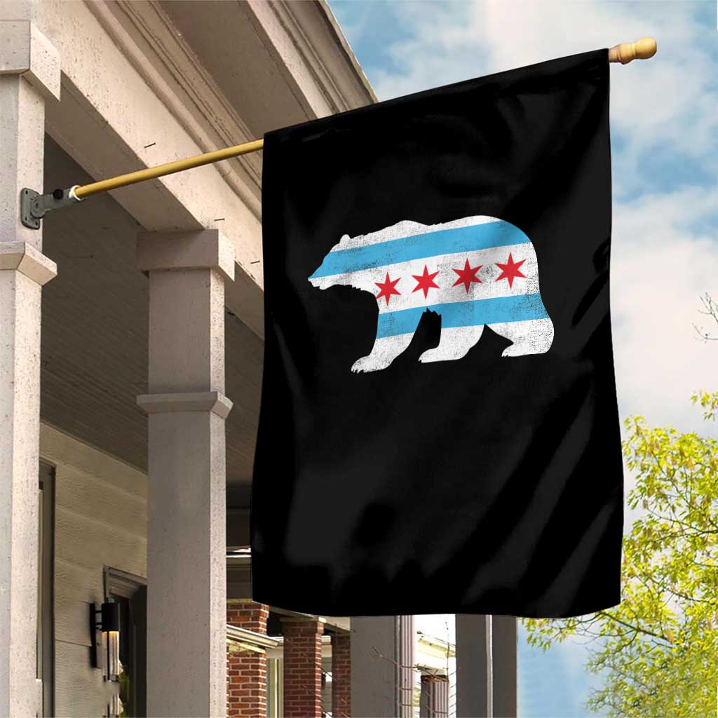 Vintage Chicago Flag Illinois State Bear Lover Garden Flag TS11 Print Your Wear