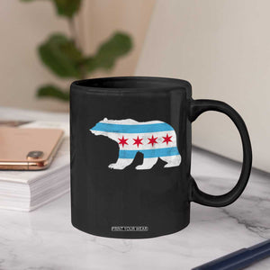 Vintage Chicago Flag Illinois State Bear Lover Coffee Mug TS11 Print Your Wear