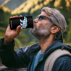 Vintage Chicago Flag Illinois State Bear Lover 4 in 1 Can Cooler Tumbler TS11 Print Your Wear