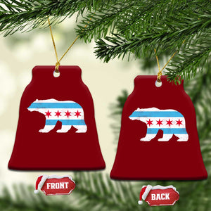 Vintage Chicago Flag Illinois State Bear Lover Ceramic Ornament TS11 Print Your Wear