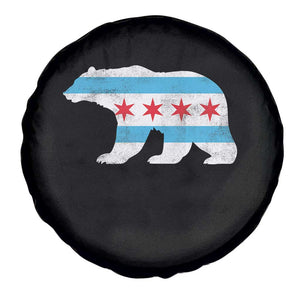 Vintage Chicago Flag Illinois State Bear Lover Spare Tire Cover TS11 Print Your Wear