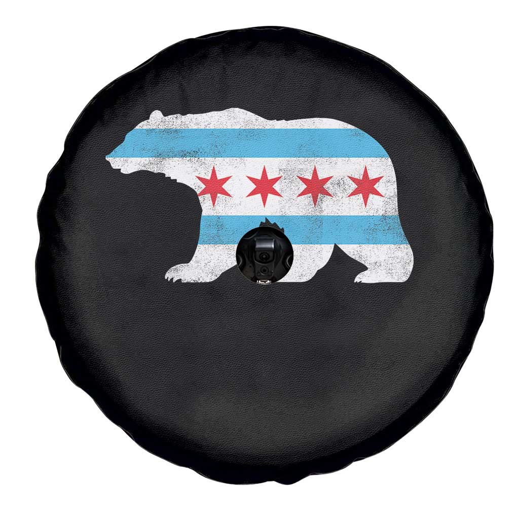Vintage Chicago Flag Illinois State Bear Lover Spare Tire Cover TS11 Print Your Wear