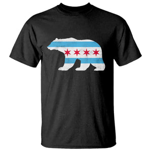Vintage Chicago Flag Illinois State Bear Lover T Shirt TS11 Black Print Your Wear