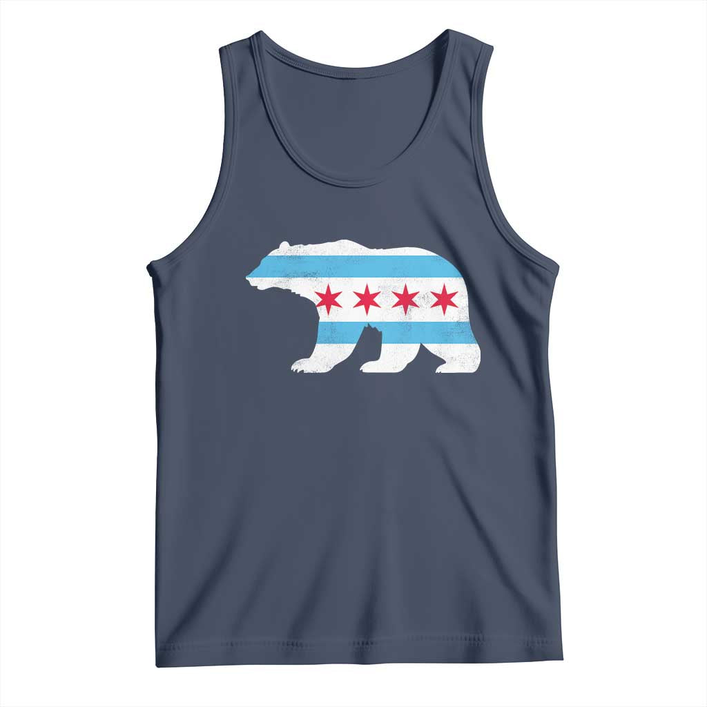 Vintage Chicago Flag Illinois State Bear Lover Tank Top TS11 Navy Print Your Wear