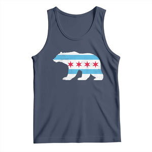 Vintage Chicago Flag Illinois State Bear Lover Tank Top TS11 Navy Print Your Wear