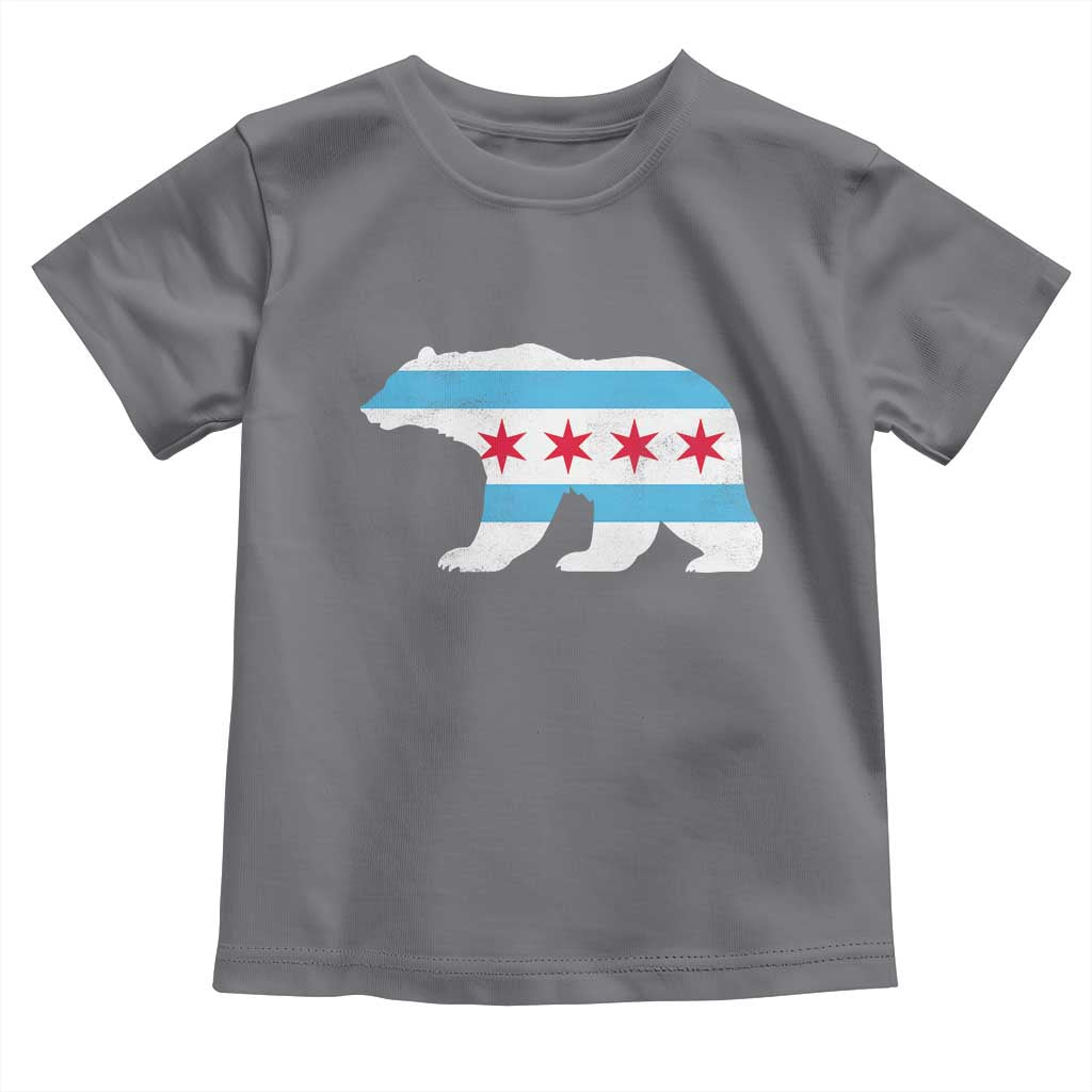 Vintage Chicago Flag Illinois State Bear Lover Toddler T Shirt TS11 Charcoal Print Your Wear