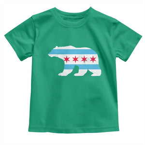 Vintage Chicago Flag Illinois State Bear Lover Toddler T Shirt TS11 Irish Green Print Your Wear