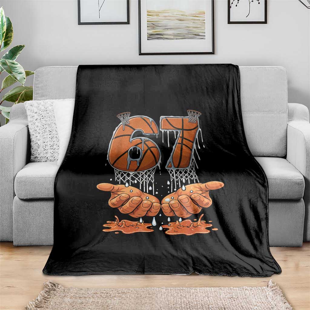 Basketball 67 Six Seven Funny Gen Alpha Meme Drip Throw Blanket TS11 Print Your Wear