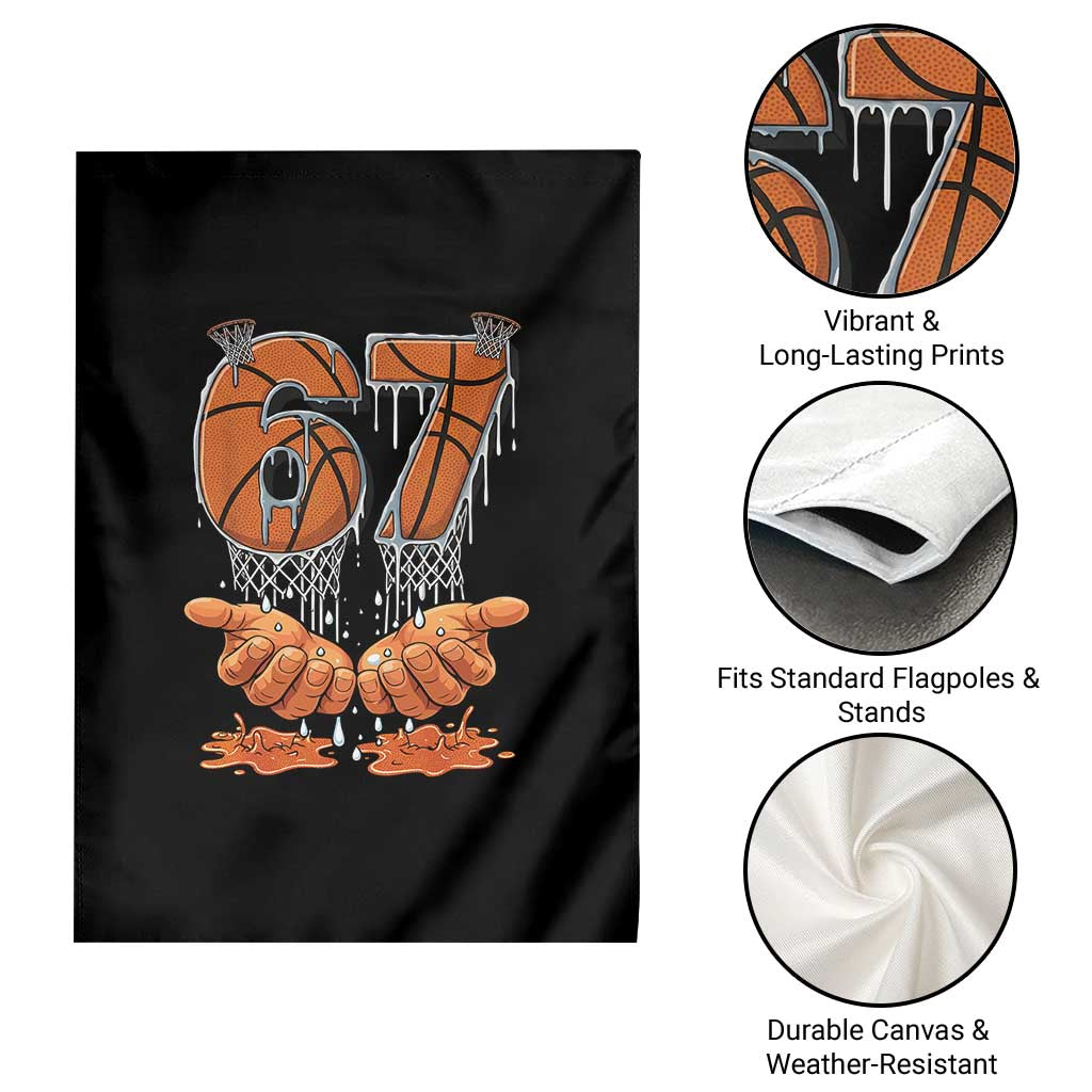 Basketball 67 Six Seven Funny Gen Alpha Meme Drip Garden Flag TS11 Print Your Wear