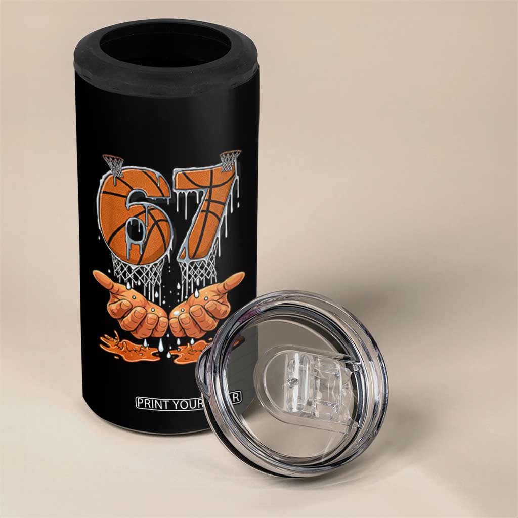 Basketball 67 Six Seven Funny Gen Alpha Meme Drip 4 in 1 Can Cooler Tumbler TS11 Print Your Wear