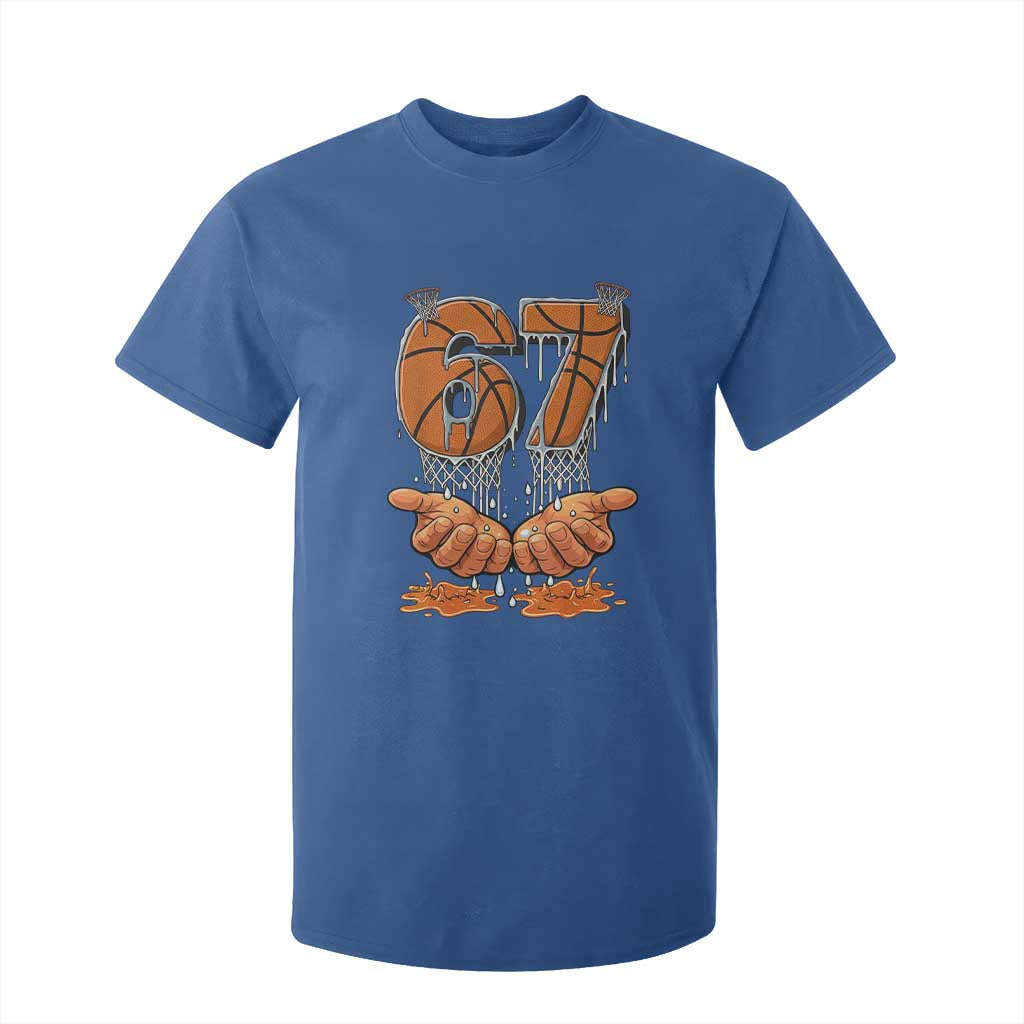 Basketball 67 Six Seven Funny Gen Alpha Meme Drip T Shirt For Kid TS11 Royal Blue Print Your Wear