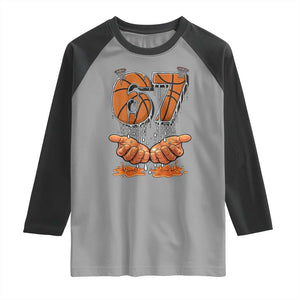 Basketball 67 Six Seven Funny Gen Alpha Meme Drip Raglan Shirt TS11 Sport Gray Black Print Your Wear