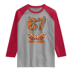 Basketball 67 Six Seven Funny Gen Alpha Meme Drip Raglan Shirt TS11 Sport Gray Red Print Your Wear