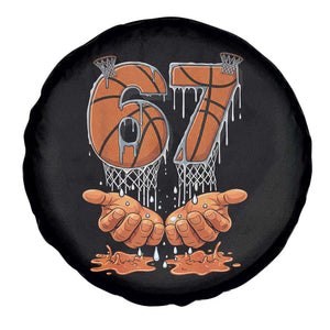 Basketball 67 Six Seven Funny Gen Alpha Meme Drip Spare Tire Cover TS11 Print Your Wear