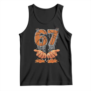 Basketball 67 Six Seven Funny Gen Alpha Meme Drip Tank Top TS11 Black Print Your Wear