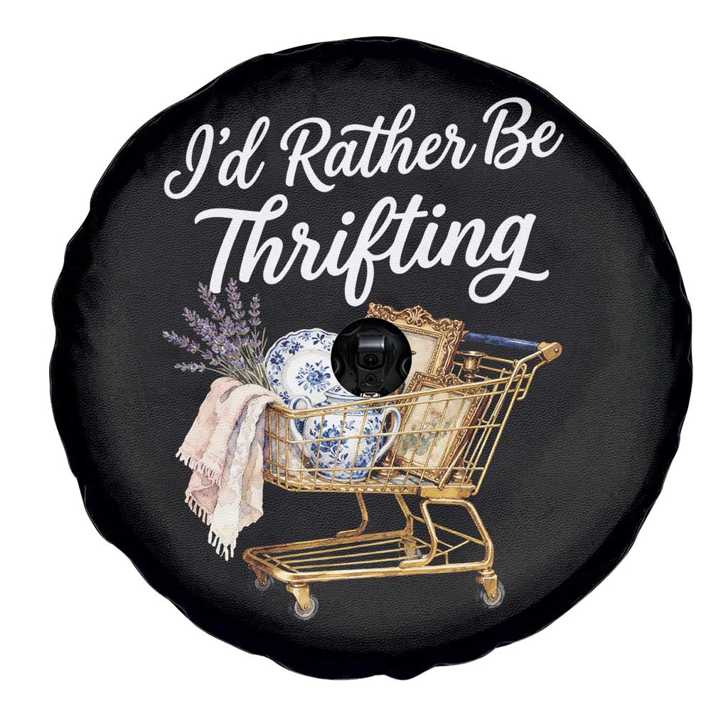 I Would Rather Be Thrifting Spare Tire Cover Funny Shopping Quote Vintage Hunter TS11 Print Your Wear
