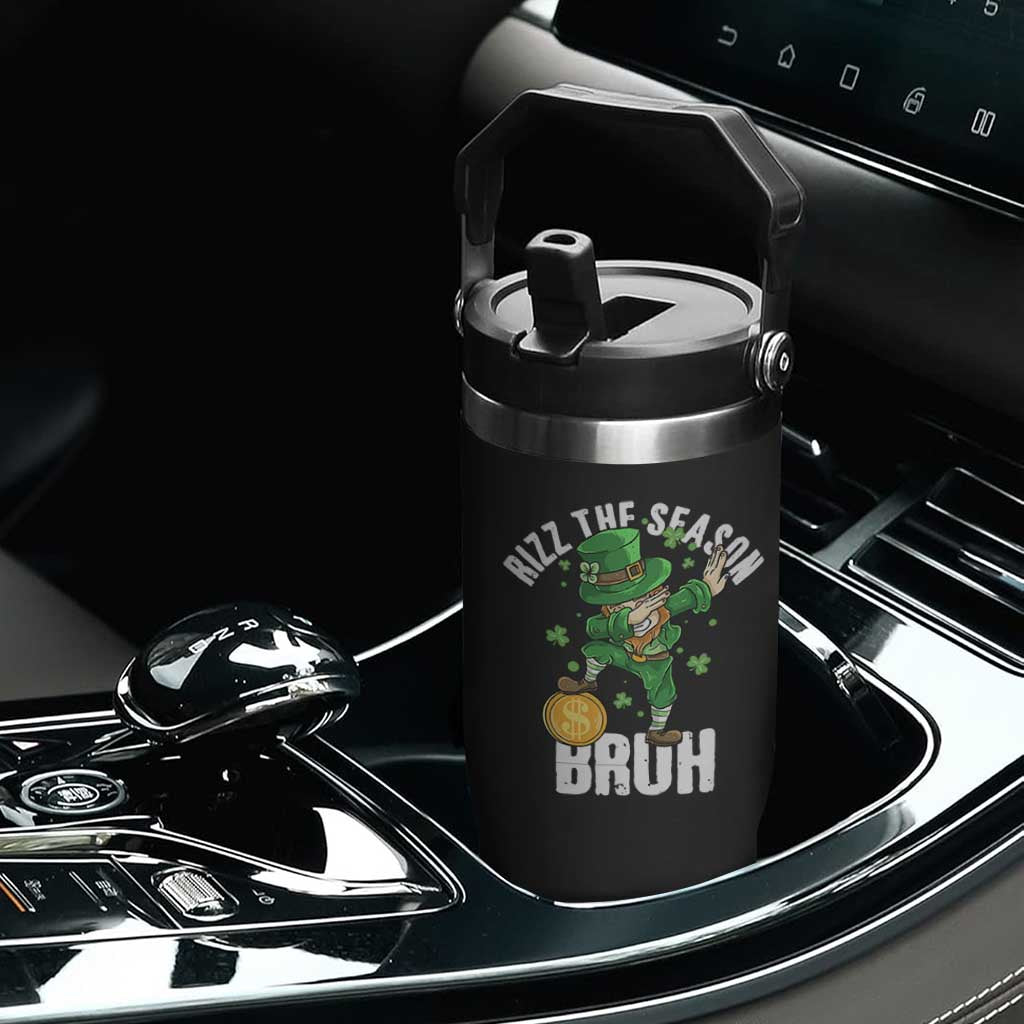 Funny St Patrick's Day Rizz The Season Bruh Flip Straw Tumbler Leprechaun Shamrock TS11 Print Your Wear
