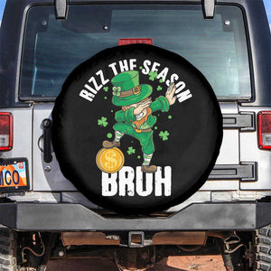 Funny St Patrick's Day Rizz The Season Bruh Spare Tire Cover Leprechaun Shamrock TS11 No hole Black Print Your Wear
