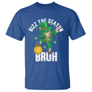 Funny St Patrick's Day Rizz The Season Bruh T Shirt Leprechaun Shamrock TS11 Royal Blue Print Your Wear