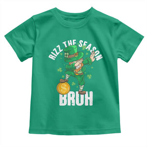 Funny St Patrick's Day Rizz The Season Bruh Toddler T Shirt Leprechaun Shamrock TS11 Irish Green Print Your Wear