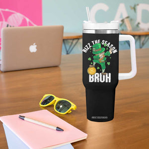 Funny St Patrick's Day Rizz The Season Bruh Tumbler With Handle Leprechaun Shamrock TS11 Print Your Wear