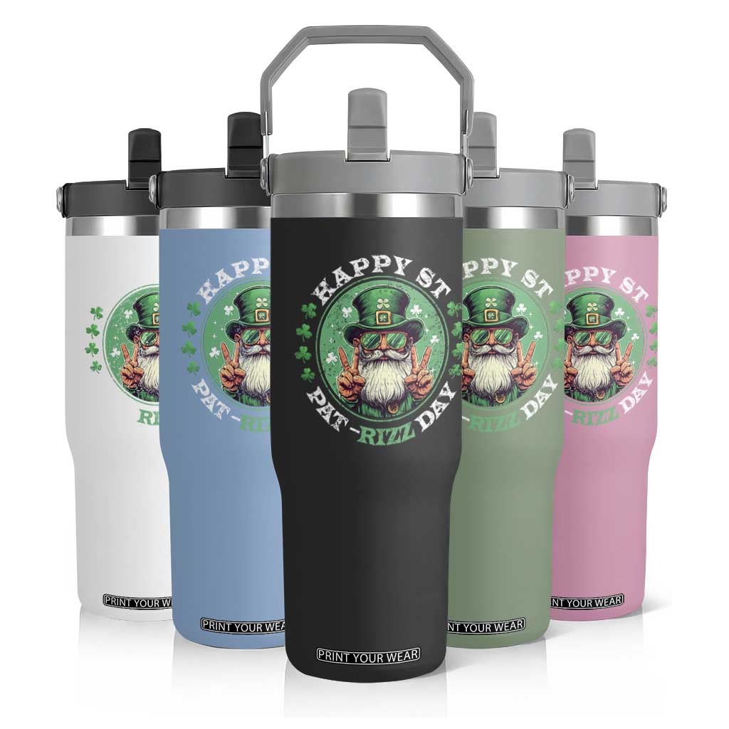 Happy St Pat Rizz Day Flip Straw Tumbler Leprechaun St Patrick's Day Shamrock TS11 Print Your Wear