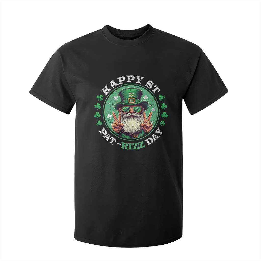 Happy St Pat Rizz Day T Shirt For Kid Leprechaun St Patrick's Day Shamrock TS11 Black Print Your Wear