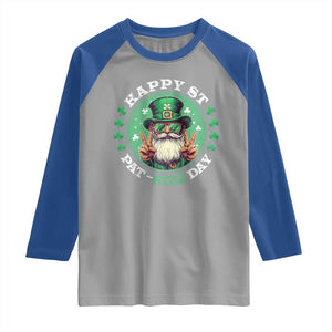 Happy St Pat Rizz Day Raglan Shirt Leprechaun St Patrick's Day Shamrock TS11 Sport Gray Royal Print Your Wear