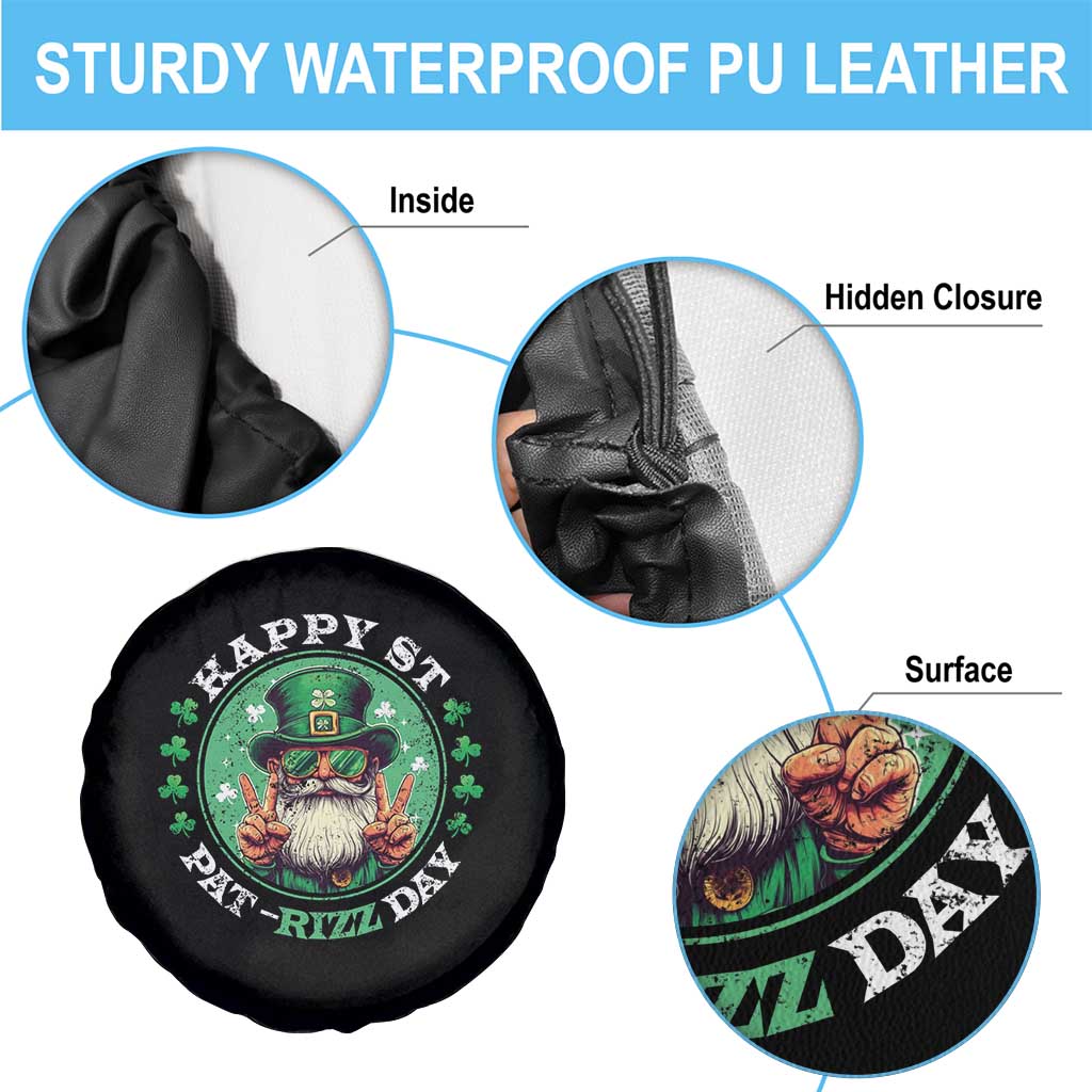 Happy St Pat Rizz Day Spare Tire Cover Leprechaun St Patrick's Day Shamrock TS11 Print Your Wear