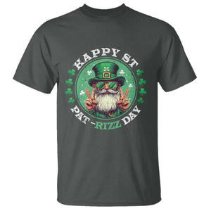 Happy St Pat Rizz Day T Shirt Leprechaun St Patrick's Day Shamrock TS11 Dark Heather Print Your Wear