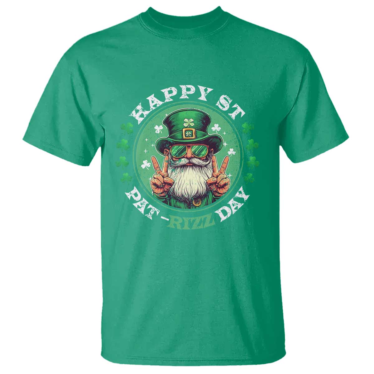 Happy St Pat Rizz Day T Shirt Leprechaun St Patrick's Day Shamrock TS11 Irish Green Print Your Wear