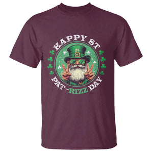 Happy St Pat Rizz Day T Shirt Leprechaun St Patrick's Day Shamrock TS11 Maroon Print Your Wear