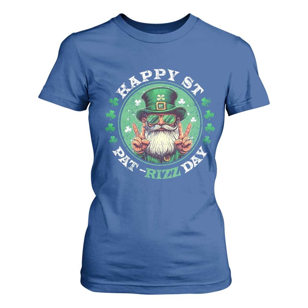 Happy St Pat Rizz Day T Shirt For Women Leprechaun St Patrick's Day Shamrock TS11 Royal Blue Print Your Wear