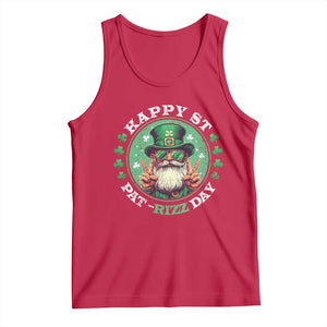 Happy St Pat Rizz Day Tank Top Leprechaun St Patrick's Day Shamrock TS11 Red Print Your Wear