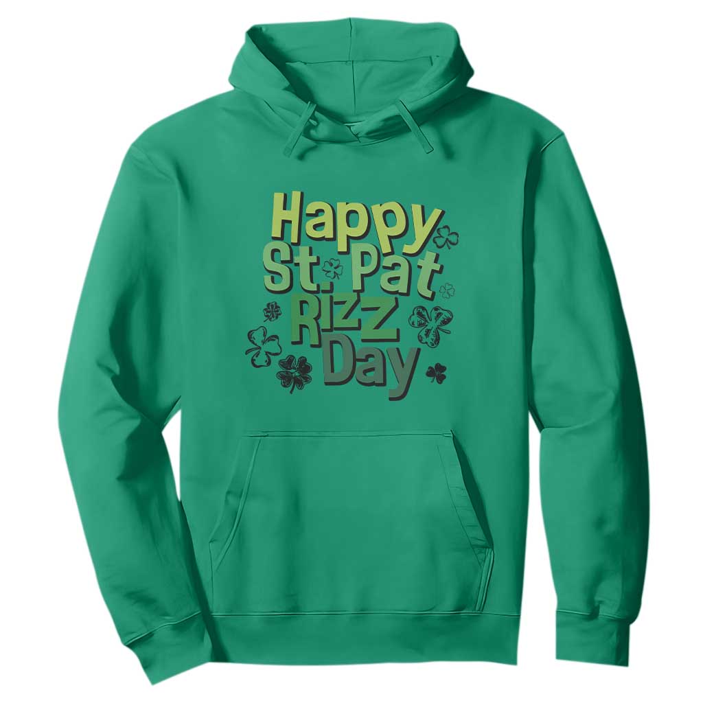 Funny Skibidi St Patrick's Day Hoodie Happy St Pat Rizz Day Shamrock TS11 Irish Green Print Your Wear