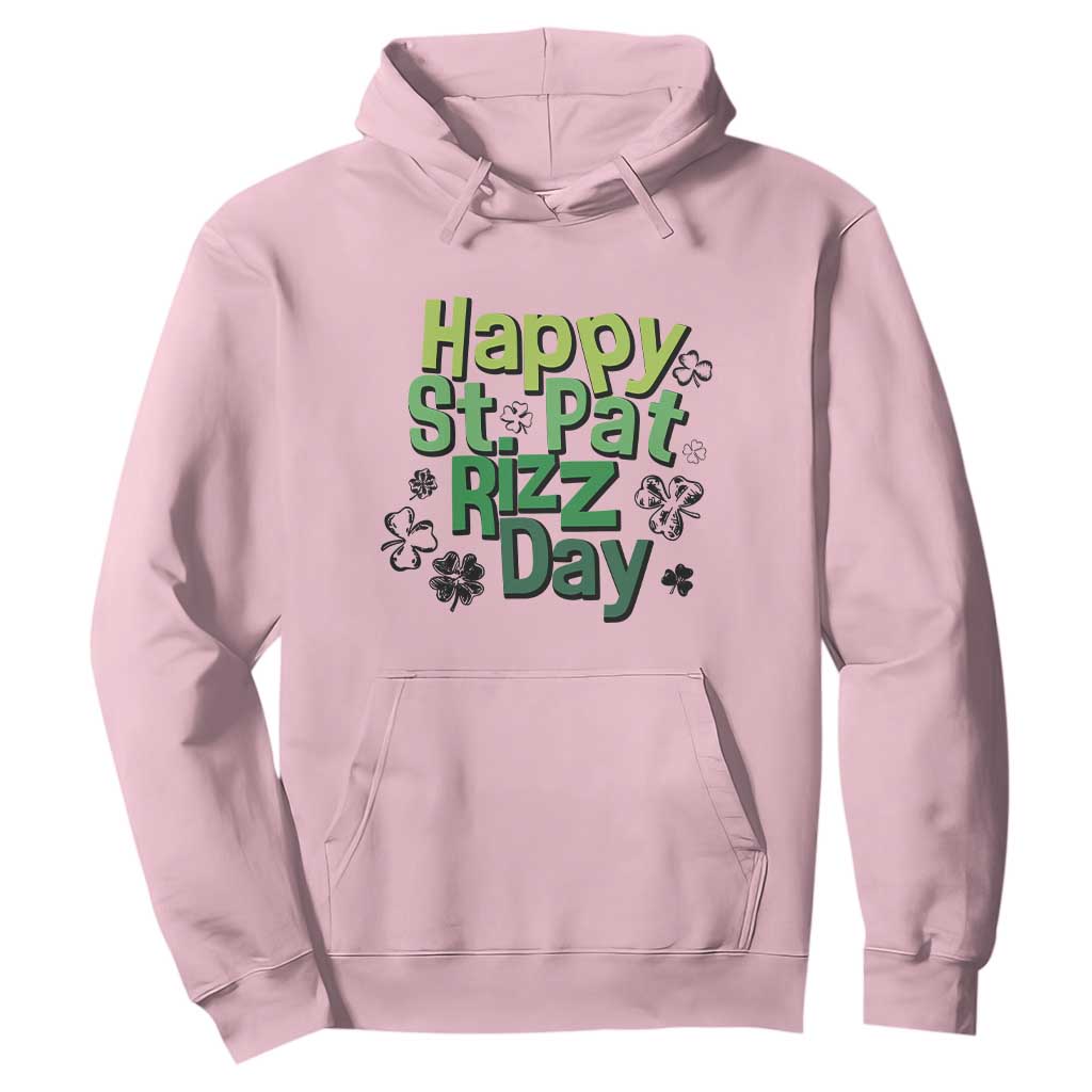 Funny Skibidi St Patrick's Day Hoodie Happy St Pat Rizz Day Shamrock TS11 Light Pink Print Your Wear