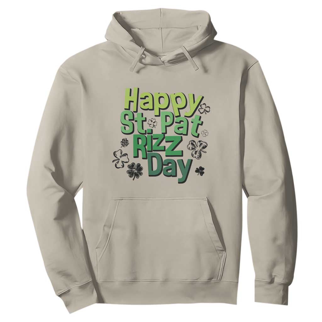 Funny Skibidi St Patrick's Day Hoodie Happy St Pat Rizz Day Shamrock TS11 Sand Print Your Wear