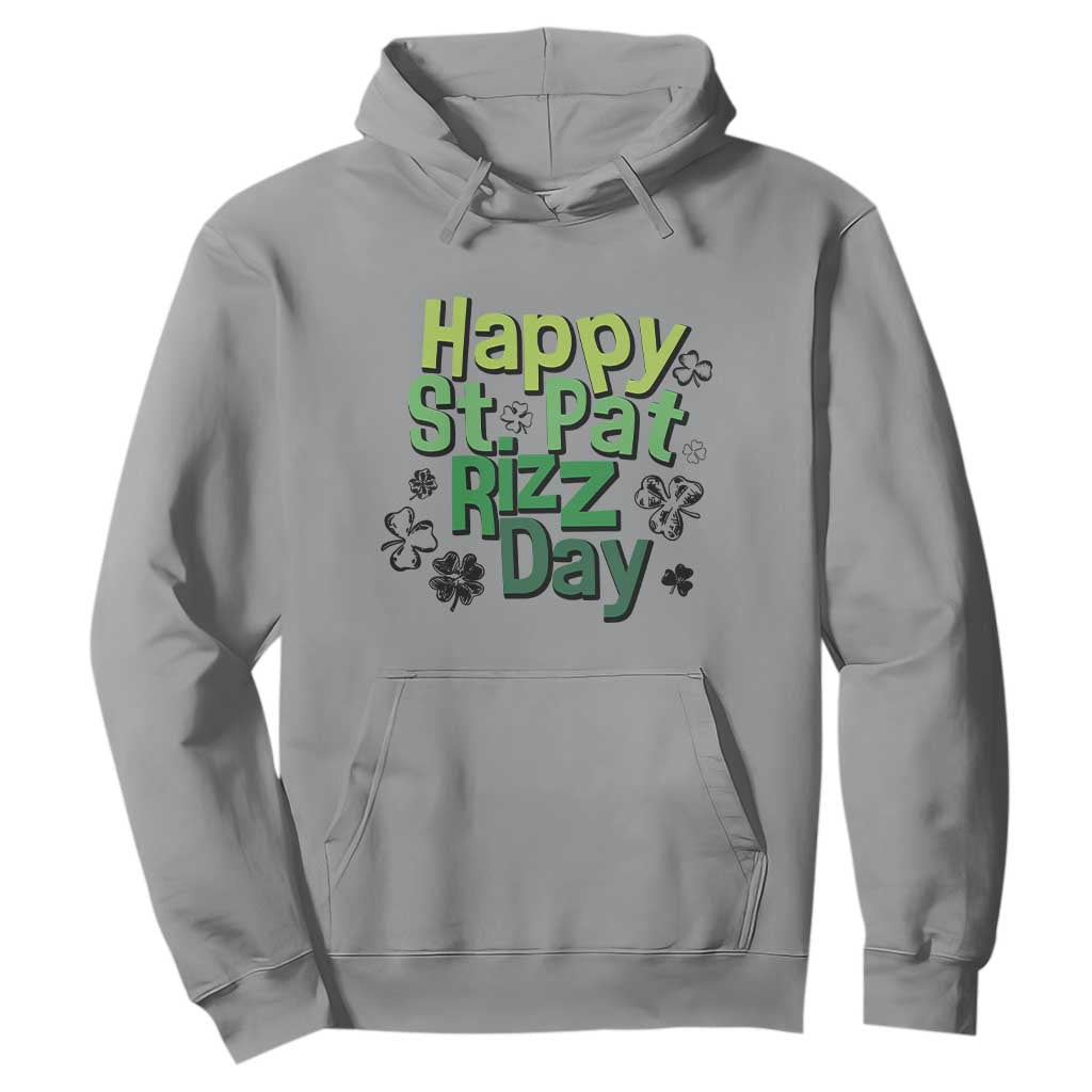 Funny Skibidi St Patrick's Day Hoodie Happy St Pat Rizz Day Shamrock TS11 Sport Gray Print Your Wear