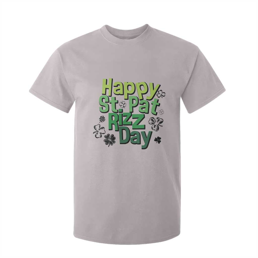 Funny Skibidi St Patrick's Day T Shirt For Kid Happy St Pat Rizz Day Shamrock TS11 Ice Gray Print Your Wear