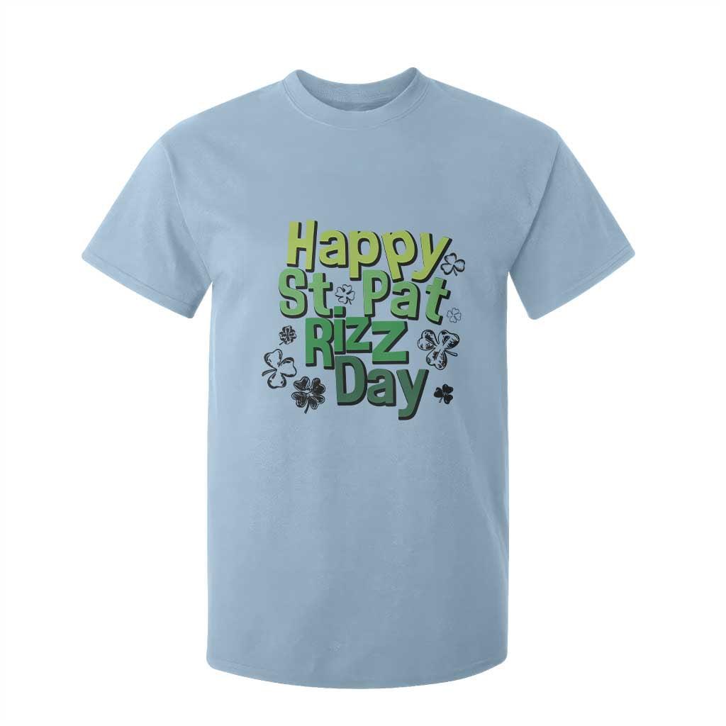 Funny Skibidi St Patrick's Day T Shirt For Kid Happy St Pat Rizz Day Shamrock TS11 Light Blue Print Your Wear