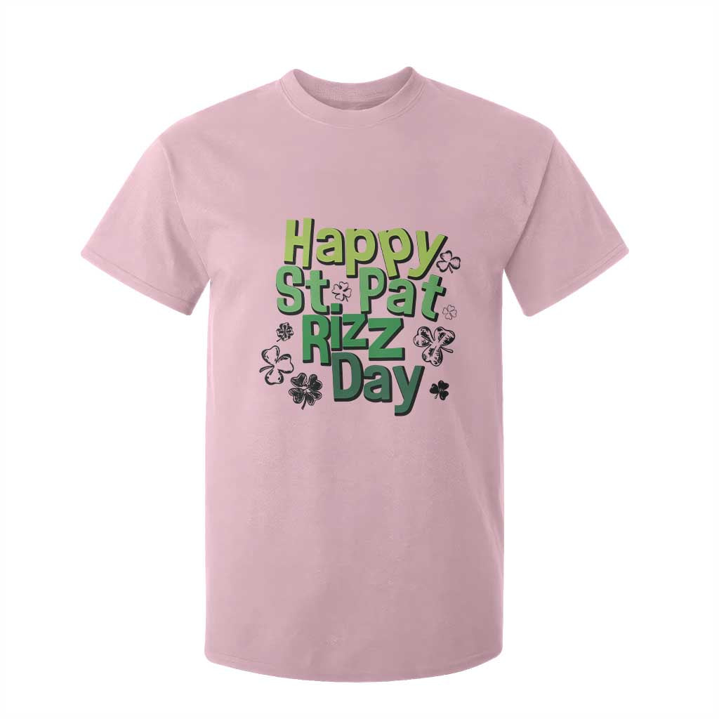 Funny Skibidi St Patrick's Day T Shirt For Kid Happy St Pat Rizz Day Shamrock TS11 Light Pink Print Your Wear
