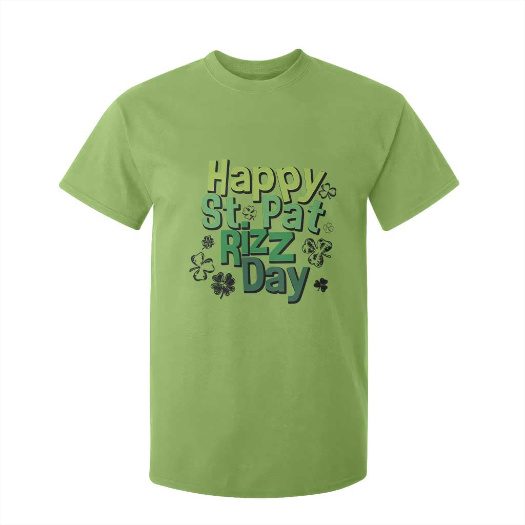 Funny Skibidi St Patrick's Day T Shirt For Kid Happy St Pat Rizz Day Shamrock TS11 Lime Print Your Wear